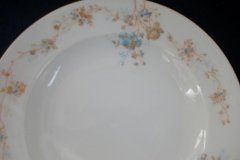 BAWO & DOTTER AUTUMN VINE, BLUE FLORAL- RIM  SOUP BOWL  9" ..... http://jaapiesfinechinastore.com
