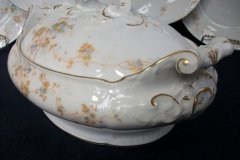 BAWO & DOTTER  AUTUMN VINE, BLUE FLORAL-   COVERED SERVING BOWL #1      .....   http://jaapiesfinechinastore.com