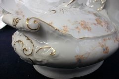 BAWO & DOTTER  AUTUMN VINE, BLUE FLORAL-   COVERED SERVING BOWL #1      .....   http://jaapiesfinechinastore.com