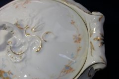 BAWO & DOTTER  AUTUMN VINE, BLUE FLORAL-   COVERED SERVING BOWL #1      .....   http://jaapiesfinechinastore.com