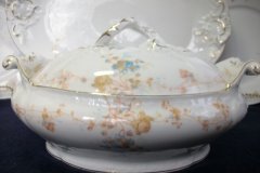BAWO & DOTTER  AUTUMN VINE, BLUE FLORAL-   COVERED SERVING BOWL #2      .....   http://jaapiesfinechinastore.com