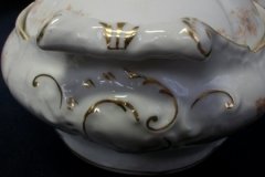 BAWO & DOTTER  AUTUMN VINE, BLUE FLORAL-   COVERED SERVING BOWL #2      .....   http://jaapiesfinechinastore.com