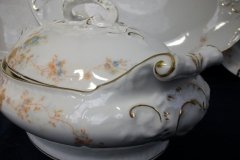BAWO & DOTTER  AUTUMN VINE, BLUE FLORAL-   COVERED SERVING BOWL #2      .....   http://jaapiesfinechinastore.com