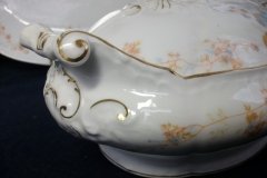 BAWO & DOTTER  AUTUMN VINE, BLUE FLORAL-   COVERED SERVING BOWL #2      .....   http://jaapiesfinechinastore.com