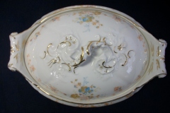 BAWO & DOTTER  AUTUMN VINE, BLUE FLORAL-   COVERED SERVING BOWL #2      .....   https://www.jaapiesfinechinastore.com