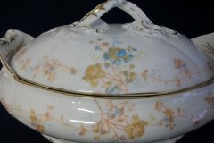 BAWO & DOTTER  AUTUMN VINE, BLUE FLORAL-   COVERED SERVING BOWL #2      .....   http://jaapiesfinechinastore.com
