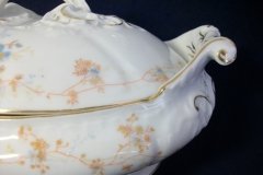 BAWO & DOTTER  AUTUMN VINE, BLUE FLORAL-   COVERED SERVING BOWL #2      .....   http://jaapiesfinechinastore.com