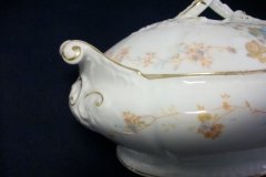BAWO & DOTTER  AUTUMN VINE, BLUE FLORAL-   COVERED SERVING BOWL #2      .....   http://jaapiesfinechinastore.com