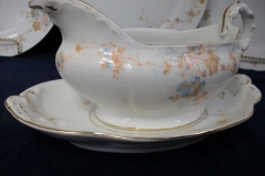 BAWO & DOTTER  AUTUMN VINE, BLUE FLORAL-   GRAVY BOAT & UNDERPLATE  #1     .....   https://www.jaapiesfinechinastore.com