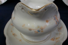 BAWO & DOTTER  AUTUMN VINE, BLUE FLORAL-   GRAVY BOAT & UNDERPLATE  #1     .....   https://www.jaapiesfinechinastore.com