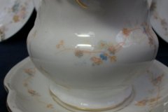 BAWO & DOTTER  AUTUMN VINE, BLUE FLORAL-   GRAVY BOAT & UNDERPLATE  #1     .....   http://jaapiesfinechinastore.com