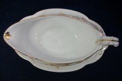 BAWO & DOTTER  AUTUMN VINE, BLUE FLORAL-   GRAVY BOAT & UNDERPLATE  #1     .....   http://jaapiesfinechinastore.com