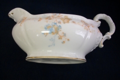 BAWO & DOTTER  AUTUMN VINE, BLUE FLORAL-   GRAVY BOAT & UNDERPLATE  #1     .....   https://www.jaapiesfinechinastore.com