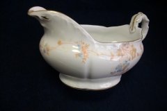 BAWO & DOTTER  AUTUMN VINE, BLUE FLORAL-   GRAVY BOAT & UNDERPLATE  #1     .....   http://jaapiesfinechinastore.com