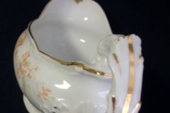 BAWO & DOTTER  AUTUMN VINE, BLUE FLORAL-   GRAVY BOAT & UNDERPLATE  #1     .....   http://jaapiesfinechinastore.com