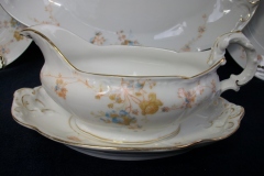 BAWO & DOTTER  AUTUMN VINE, BLUE FLORAL-   GRAVY BOAT & UNDERPLATE  #2     .....   https://www.jaapiesfinechinastore.com