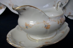 BAWO & DOTTER  AUTUMN VINE, BLUE FLORAL-   GRAVY BOAT & UNDERPLATE  #2     .....   https://www.jaapiesfinechinastore.com