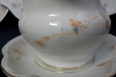 BAWO & DOTTER  AUTUMN VINE, BLUE FLORAL-   GRAVY BOAT & UNDERPLATE  #2     .....   https://www.jaapiesfinechinastore.com