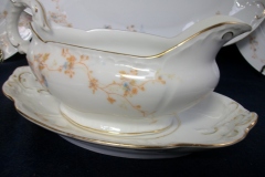 BAWO & DOTTER  AUTUMN VINE, BLUE FLORAL-   GRAVY BOAT & UNDERPLATE  #2     .....   https://www.jaapiesfinechinastore.com