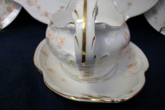 BAWO & DOTTER  AUTUMN VINE, BLUE FLORAL-   GRAVY BOAT & UNDERPLATE  #2     .....   https://www.jaapiesfinechinastore.com