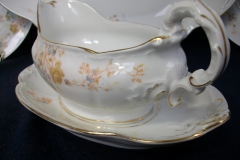 BAWO & DOTTER  AUTUMN VINE, BLUE FLORAL-   GRAVY BOAT & UNDERPLATE  #2     .....   https://www.jaapiesfinechinastore.com