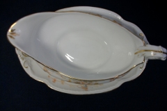 BAWO & DOTTER  AUTUMN VINE, BLUE FLORAL-   GRAVY BOAT & UNDERPLATE  #2     .....   https://www.jaapiesfinechinastore.com