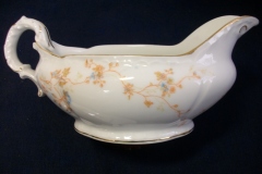 BAWO & DOTTER  AUTUMN VINE, BLUE FLORAL-   GRAVY BOAT & UNDERPLATE  #2     .....   https://www.jaapiesfinechinastore.com