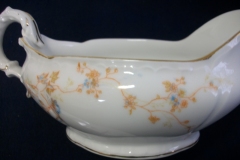 BAWO & DOTTER  AUTUMN VINE, BLUE FLORAL-   GRAVY BOAT & UNDERPLATE  #2     .....   https://www.jaapiesfinechinastore.com