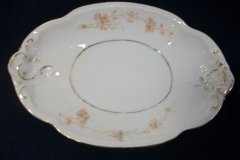 BAWO & DOTTER  AUTUMN VINE, BLUE FLORAL-   GRAVY BOAT & UNDERPLATE  #2     .....   http://jaapiesfinechinastore.com
