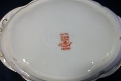 BAWO & DOTTER  AUTUMN VINE, BLUE FLORAL-   GRAVY BOAT & UNDERPLATE  #2     .....   http://jaapiesfinechinastore.com