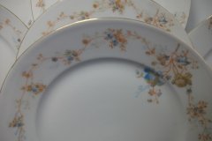 BAWO & DOTTER  AUTUMN VINE, BLUE FLORAL-   LUNCHEON PLATE  8 1/2"     .....   http://jaapiesfinechinastore.com