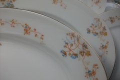 BAWO & DOTTER  AUTUMN VINE, BLUE FLORAL-     SERVING PLATTER  13  1/4"       .....   http://jaapiesfinechinastore.com