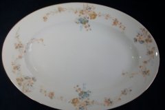 BAWO & DOTTER  AUTUMN VINE, BLUE FLORAL-     SERVING PLATTER  13  1/4"       .....   http://jaapiesfinechinastore.com