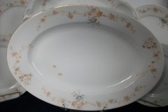BAWO & DOTTER  AUTUMN VINE, BLUE FLORAL-     SERVING PLATTER  17  7/8"       .....   http://jaapiesfinechinastore.com