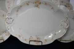 BAWO & DOTTER  AUTUMN VINE, BLUE FLORAL-    UNDERPLATE FOR SOUP TUREEN       .....   http://jaapiesfinechinastore.com