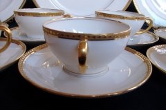BAWO & DOTTER/ELITE WORKS  LAUREL LEAF BAND- CUP & SAUCER   .....   http://jaapiesfinechinastore.com