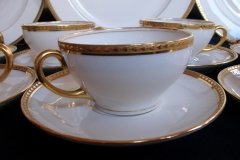 BAWO & DOTTER/ELITE WORKS  LAUREL LEAF BAND- CUP & SAUCER   .....   http://jaapiesfinechinastore.com