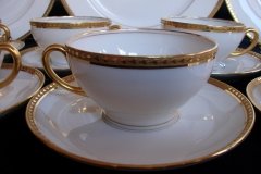 BAWO & DOTTER/ELITE WORKS  LAUREL LEAF BAND- CUP & SAUCER   .....   http://jaapiesfinechinastore.com