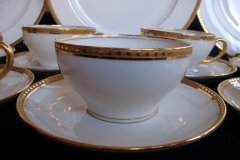BAWO & DOTTER/ELITE WORKS  LAUREL LEAF BAND- CUP & SAUCER   .....   http://jaapiesfinechinastore.com