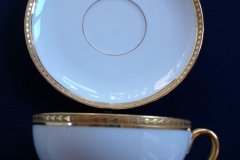 BAWO & DOTTER/ELITE WORKS  LAUREL LEAF BAND- CUP & SAUCER   .....   https://www.jaapiesfinechinastore.com