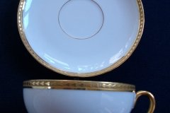BAWO & DOTTER/ELITE WORKS  LAUREL LEAF BAND- CUP & SAUCER   .....   http://jaapiesfinechinastore.com