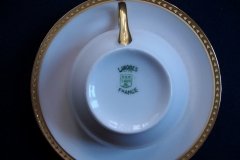BAWO & DOTTER/ELITE WORKS  LAUREL LEAF BAND- CUP & SAUCER   .....   http://jaapiesfinechinastore.com