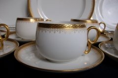 BAWO & DOTTER (ELITE WORKS) GREEK KEY-  CUP & SAUCER  ..... http://jaapiesfinechinastore.com