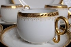 BAWO & DOTTER (ELITE WORKS) GREEK KEY-  CUP & SAUCER  ..... http://jaapiesfinechinastore.com