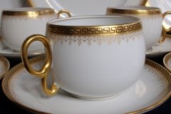 BAWO & DOTTER (ELITE WORKS) GREEK KEY-  CUP & SAUCER  ..... http://jaapiesfinechinastore.com