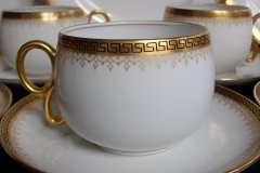 BAWO & DOTTER (ELITE WORKS) GREEK KEY-  CUP & SAUCER  ..... http://jaapiesfinechinastore.com