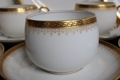 BAWO & DOTTER (ELITE WORKS) GREEK KEY-  CUP & SAUCER  ..... http://jaapiesfinechinastore.com