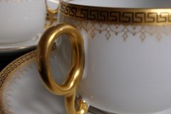 BAWO & DOTTER (ELITE WORKS) GREEK KEY-  CUP & SAUCER  ..... http://jaapiesfinechinastore.com