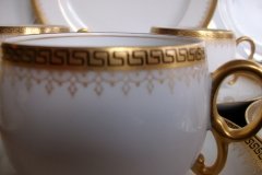 BAWO & DOTTER (ELITE WORKS) GREEK KEY-  CUP & SAUCER  ..... http://jaapiesfinechinastore.com