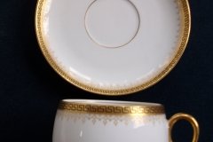 BAWO & DOTTER (ELITE WORKS) GREEK KEY-  CUP & SAUCER  ..... http://jaapiesfinechinastore.com